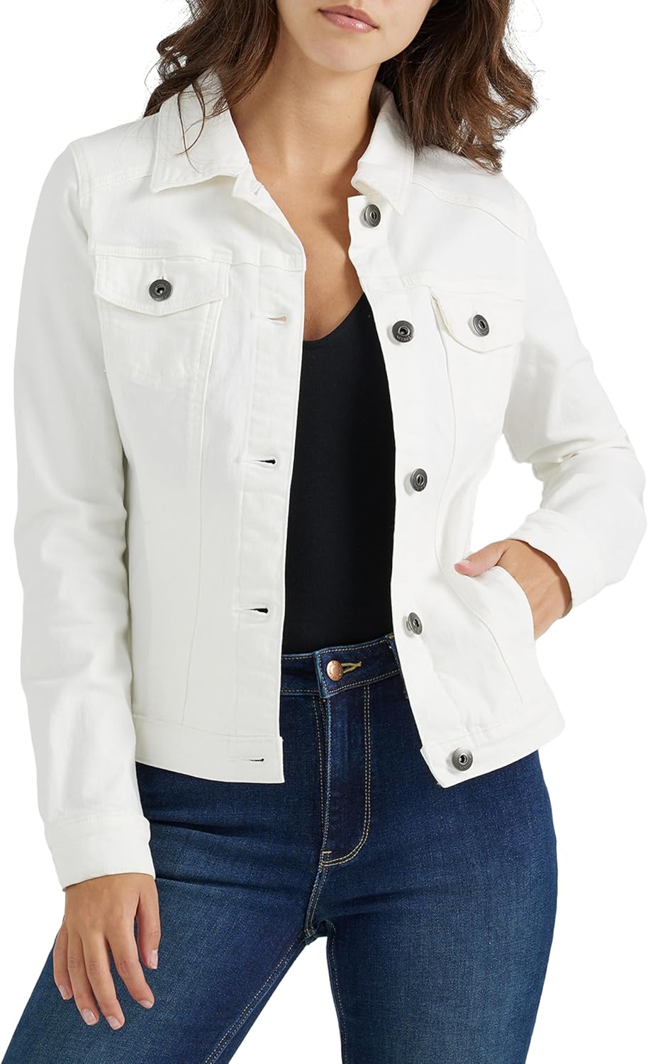 Wrangler Authentics Womens Stretch Denim Jacket for Every Occasion
