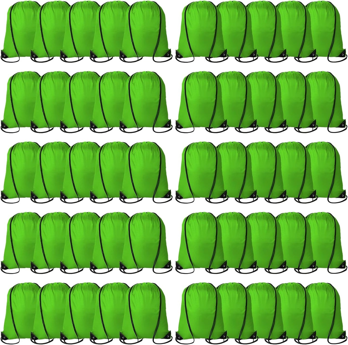 60 Pieces Drawstring Backpack Bags for Outdoor Sports Activities