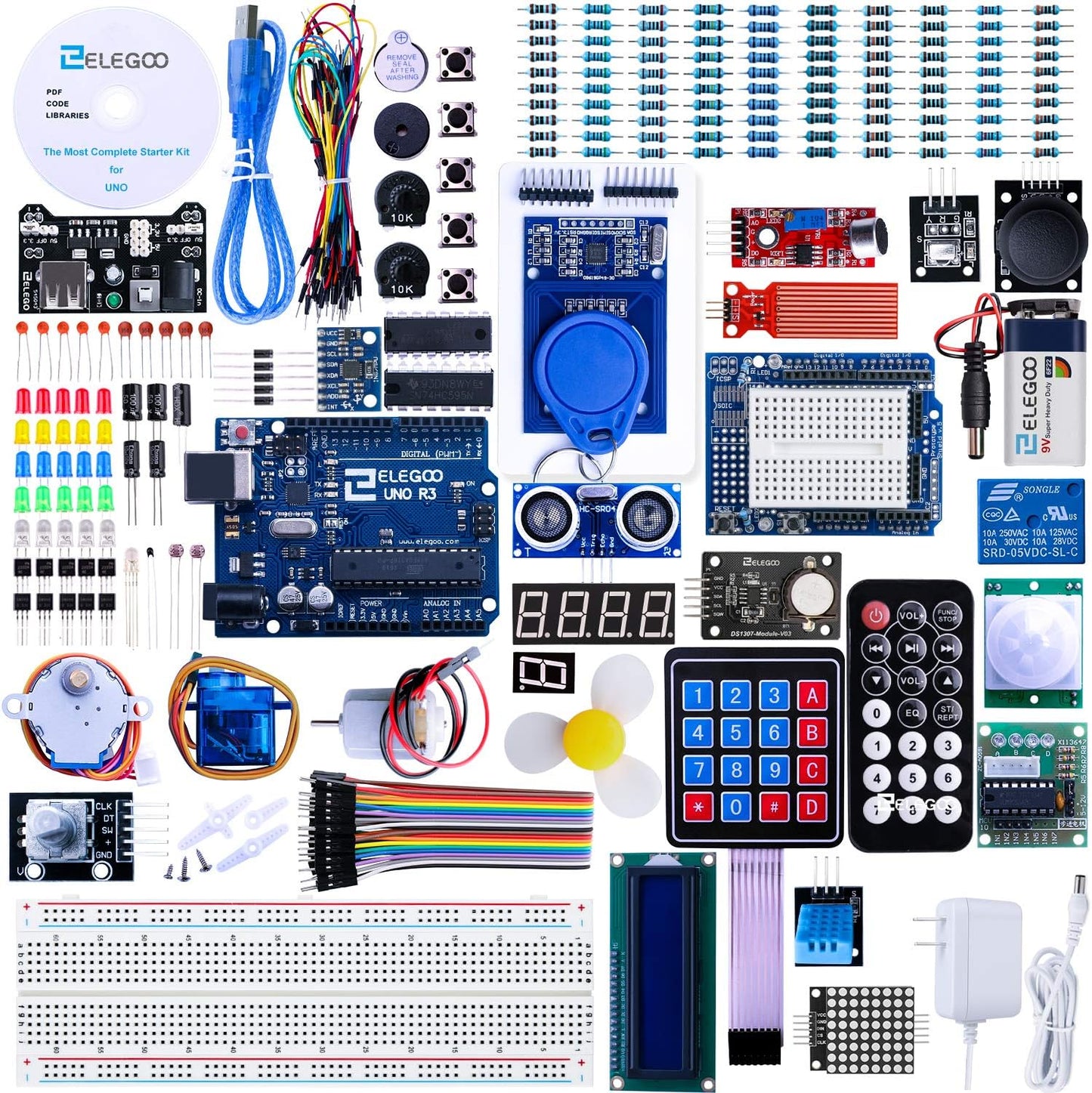 ELEGOO UNO R3 Project Starter Kit with 200+ Components Inside