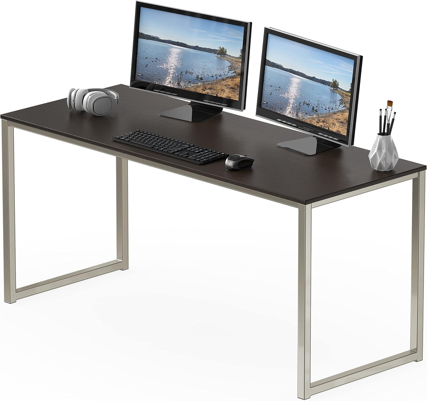 SHW Mission 55-Inch Home Office Computer Desk for Productivity
