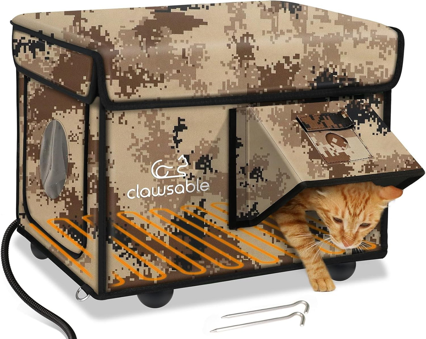 Indestructible Heated Cat House by rolimate for Winter Use