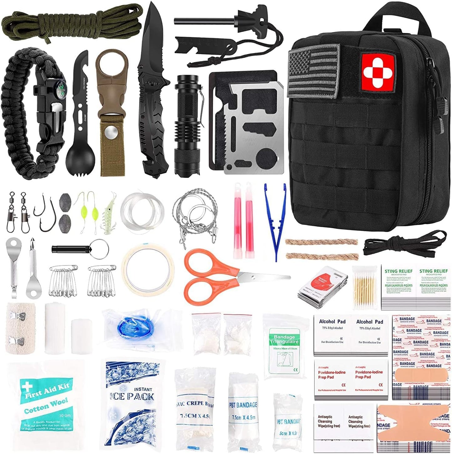 Professional 216 Pcs Survival First Aid Kit for Emergencies