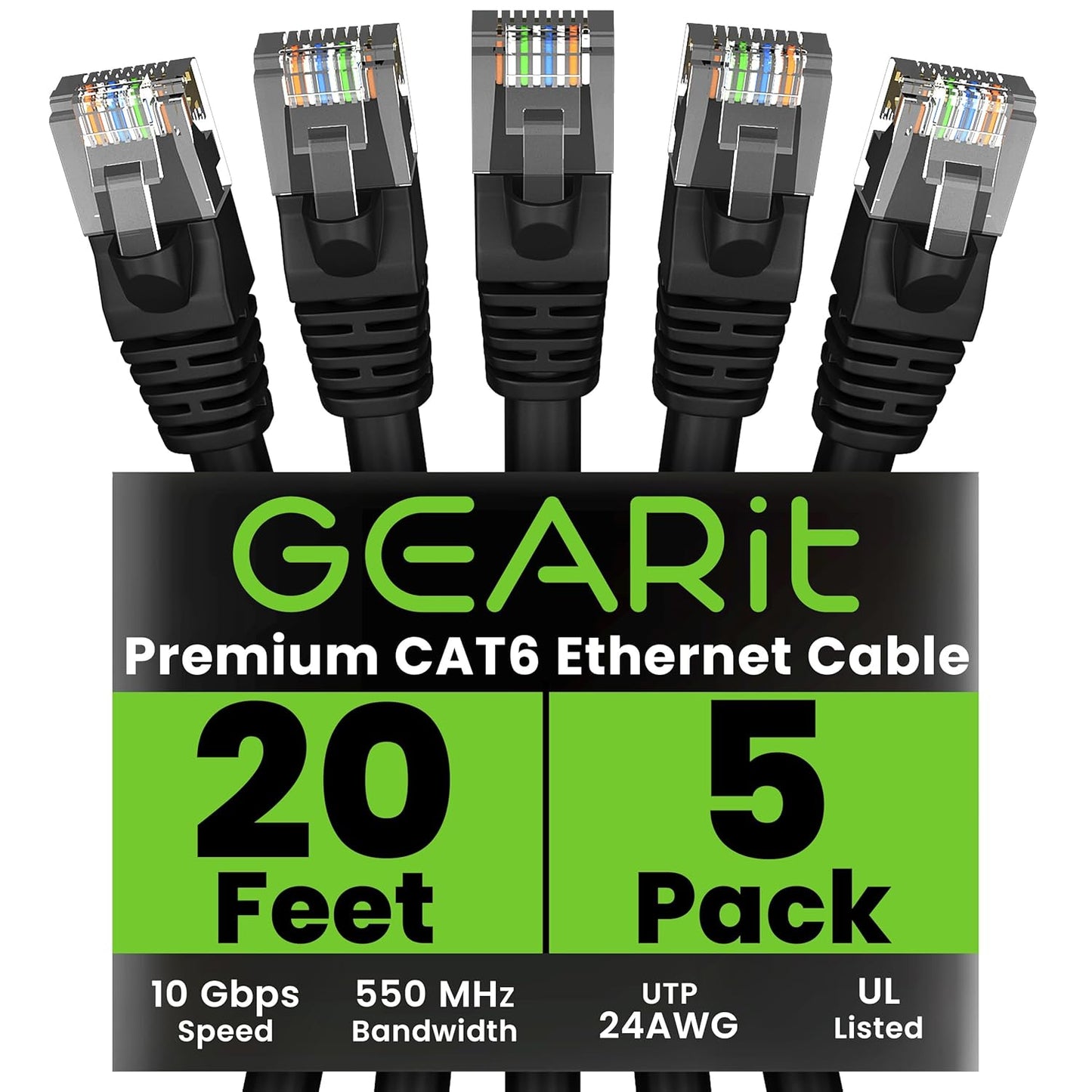 High-Performance Cat 6 Ethernet Cable Pack for Fast Networking