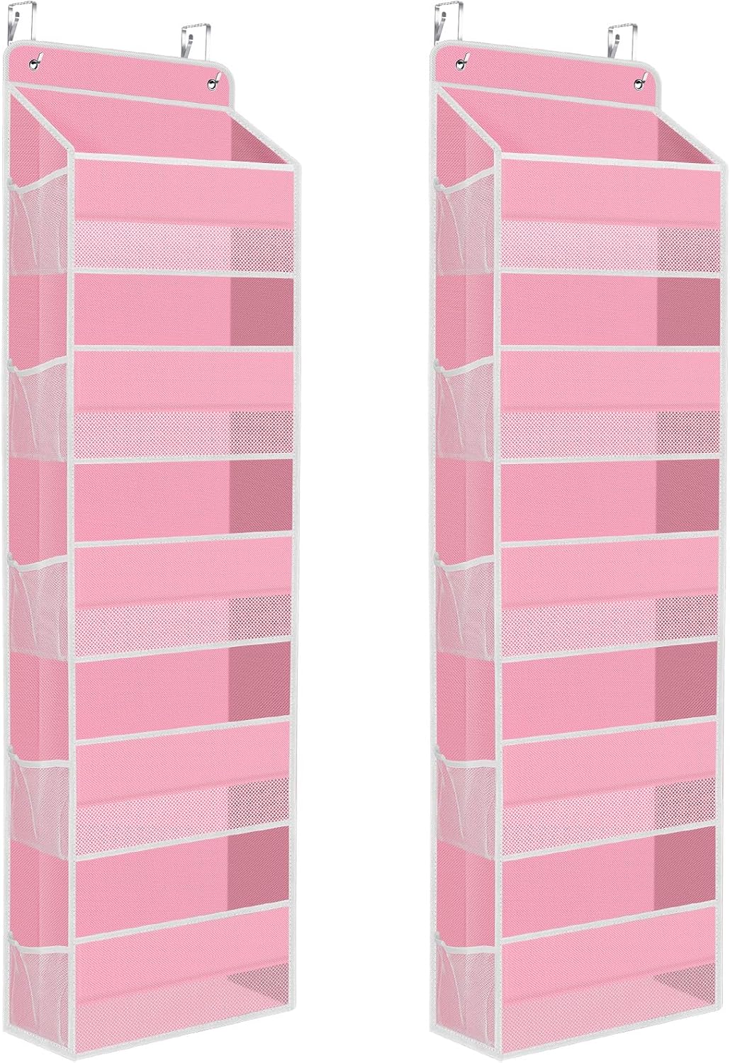 2 Pack Over The Door Organizer with Clear Window for Storage