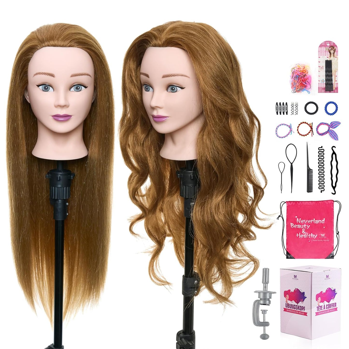 Neverland Beauty 26 Inch Mannequin Head for Hair Styling Practice