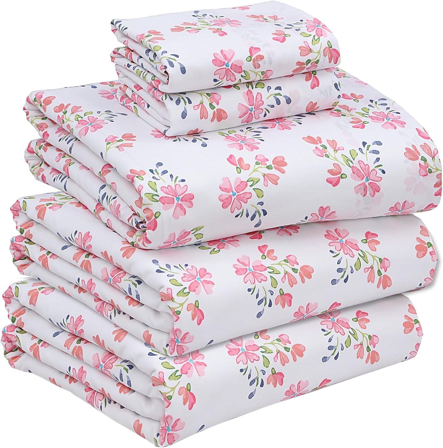 RUVANTI 100% Cotton Split King Sheets Set for Adjustable Bed