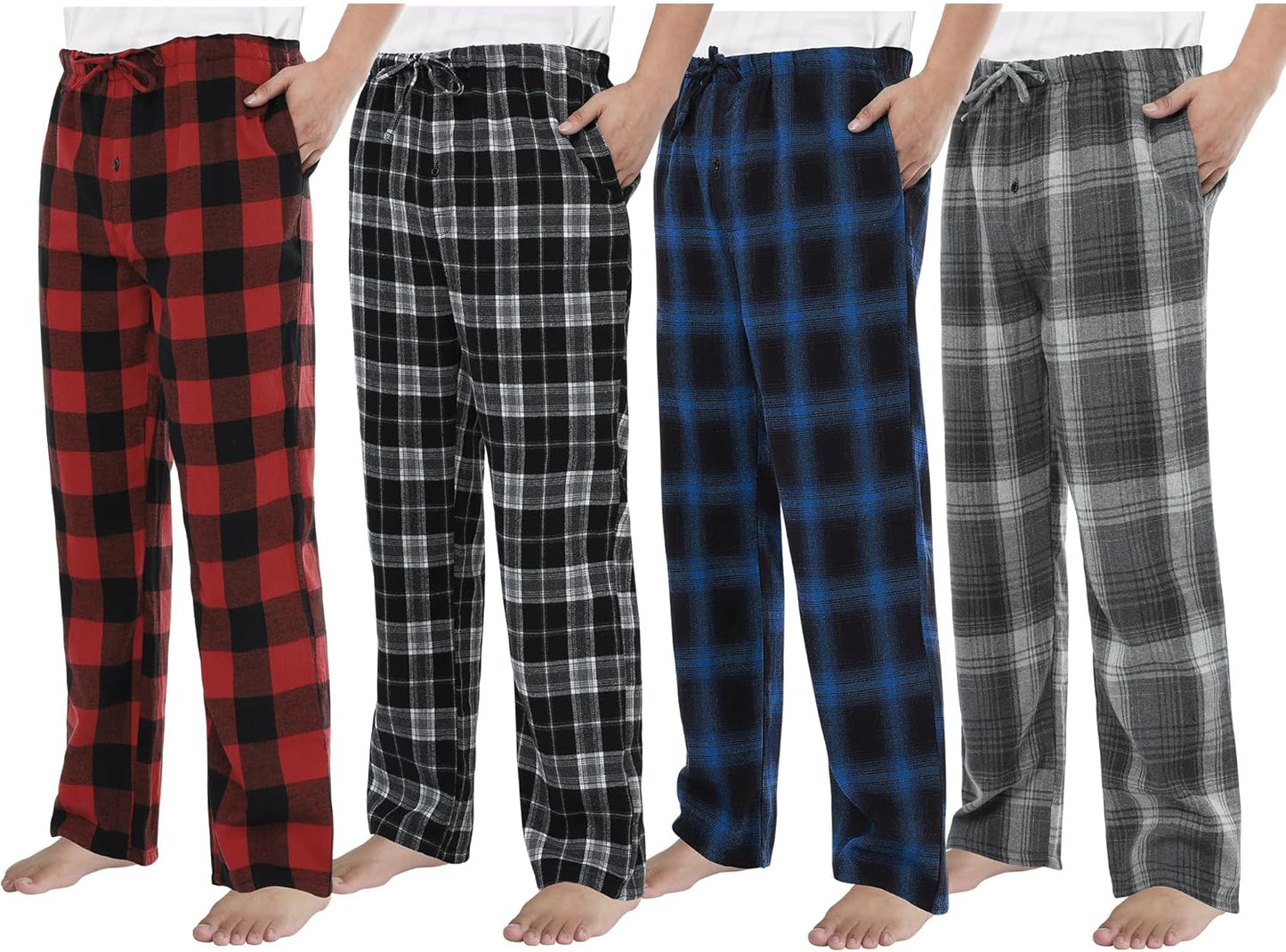 Motarto Men's Flannel Pajama Pants for Cozy Sleep & Lounge