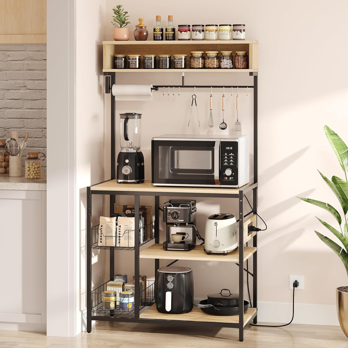 Bestier Bakers Rack: Adjustable Kitchen Organizer