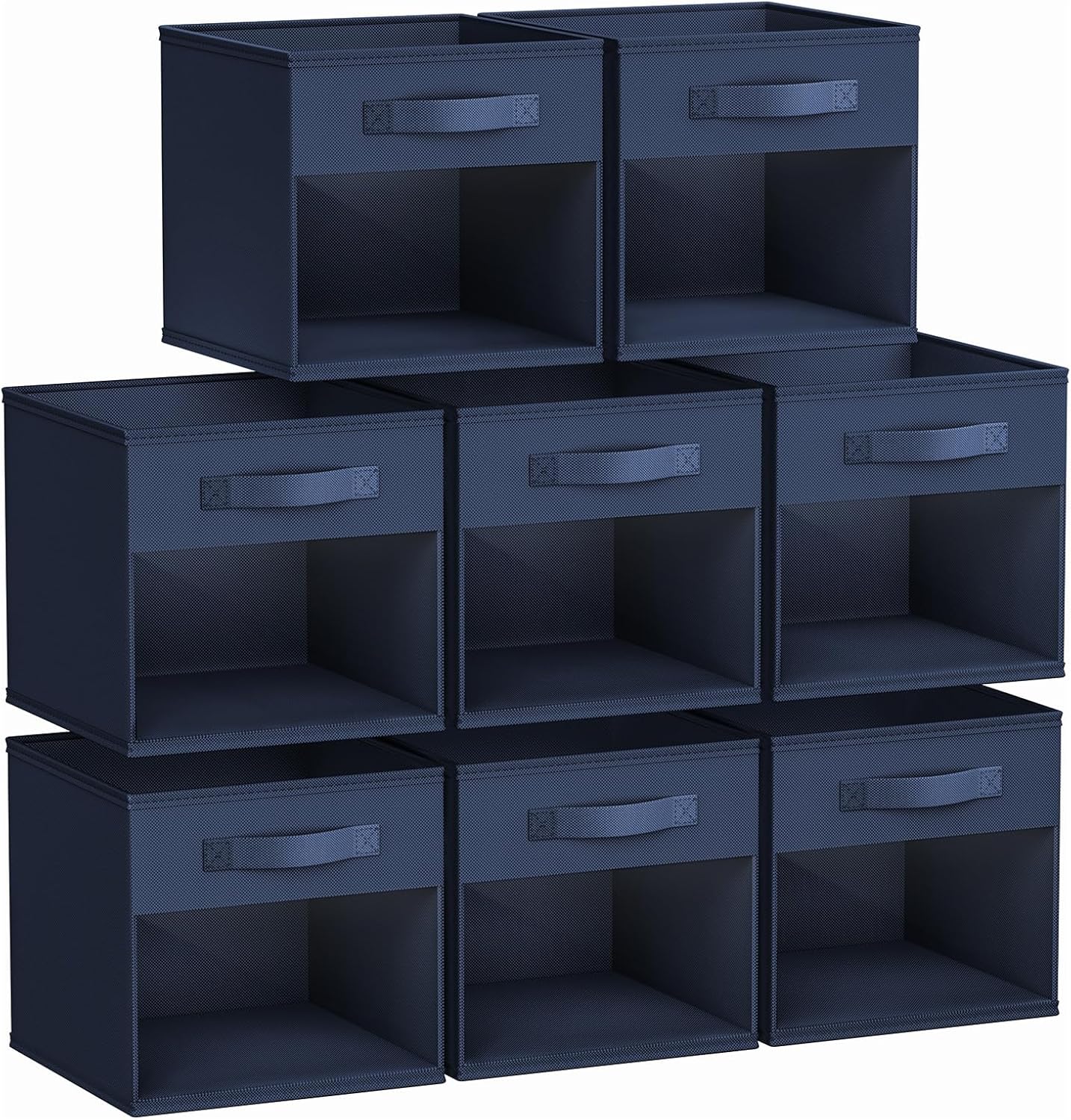 DIMJ Storage Cubes with Window - 8 Pack Foldable Baskets