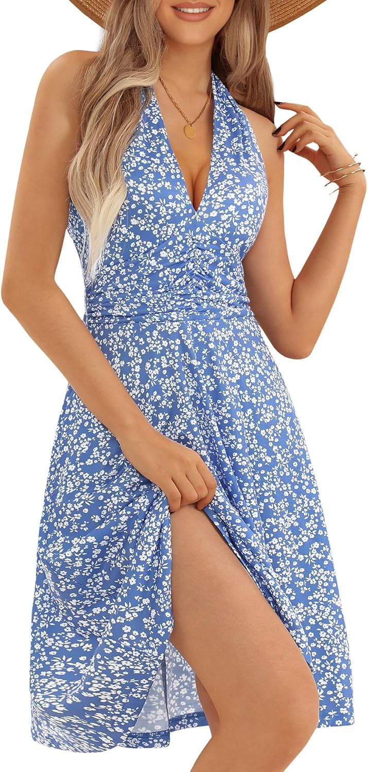 Stylish Women's Summer Sundress with Pocket and Ruffle Design