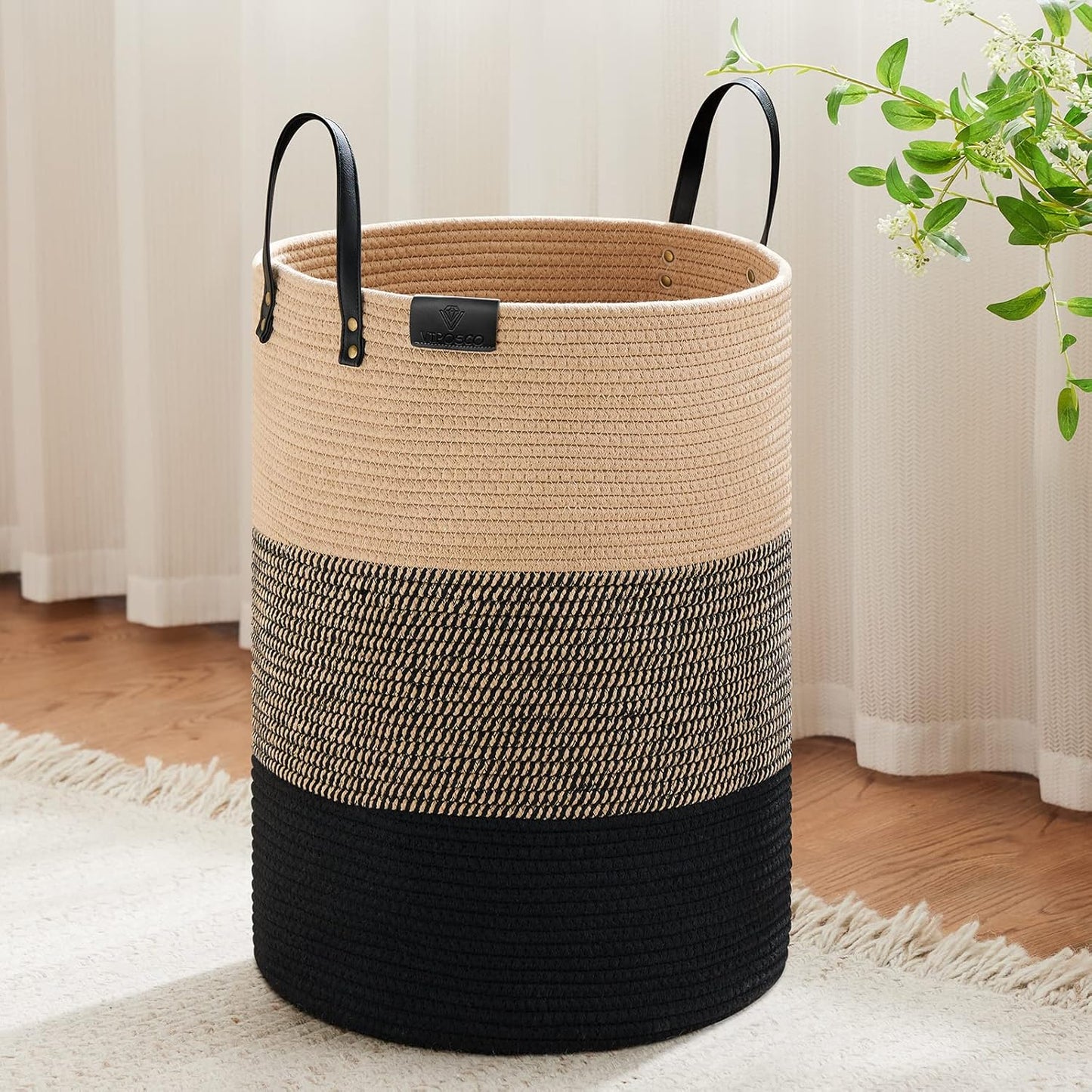 VIPOSCO Tall Laundry Basket for Stylish Home Organization