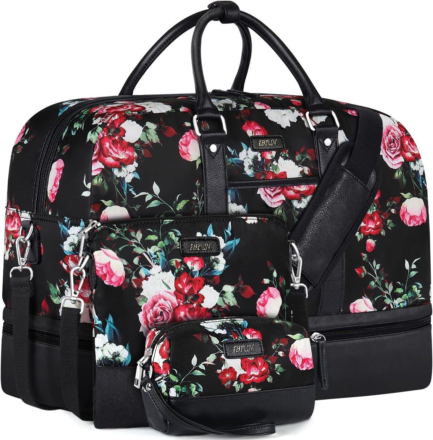 IBFUN Weekender Bags for Women: 3PCS Travel Duffle Set