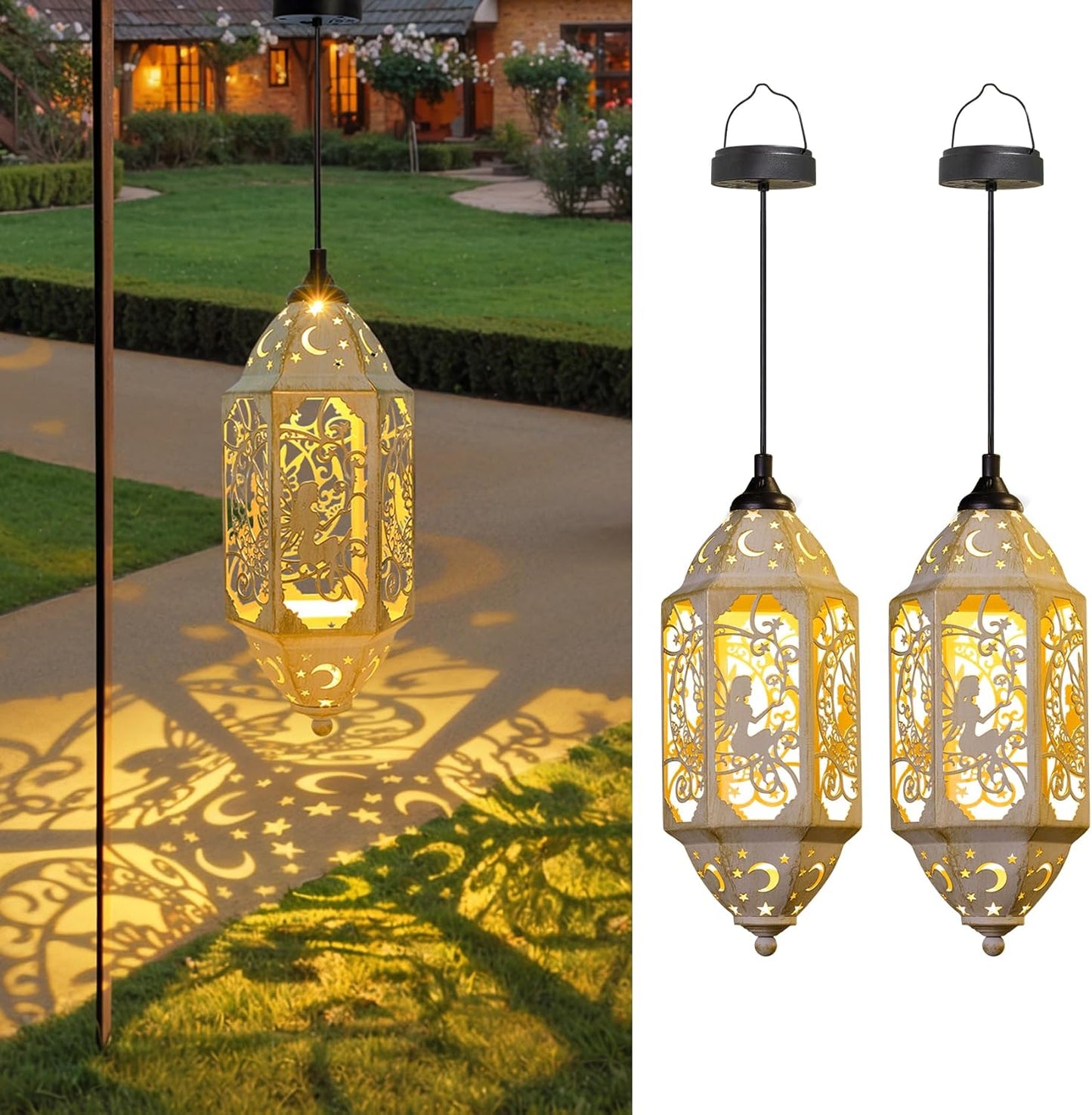Outdoor Solar Lanterns for Garden - Waterproof Fairy Lights