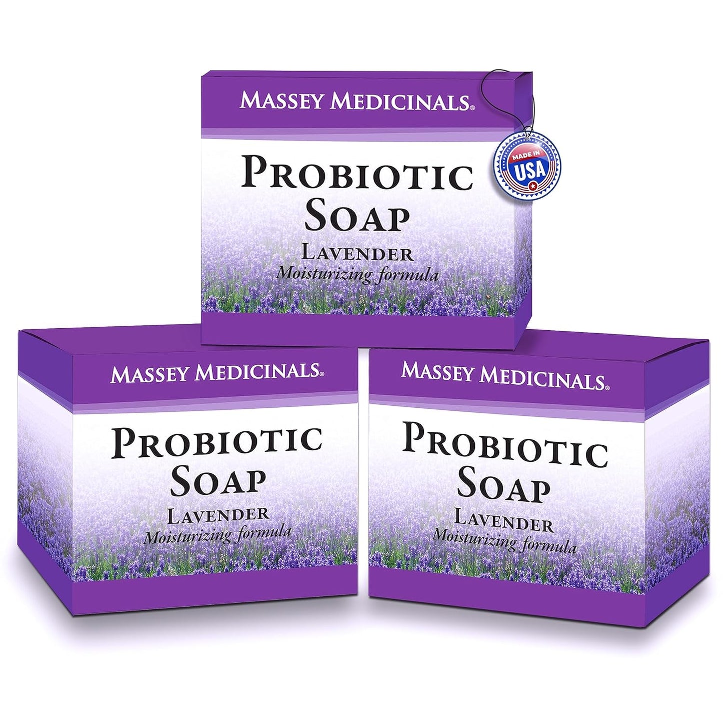 Massey's Natural Probiotic Soap Bar - Lavender Scented Cleanser