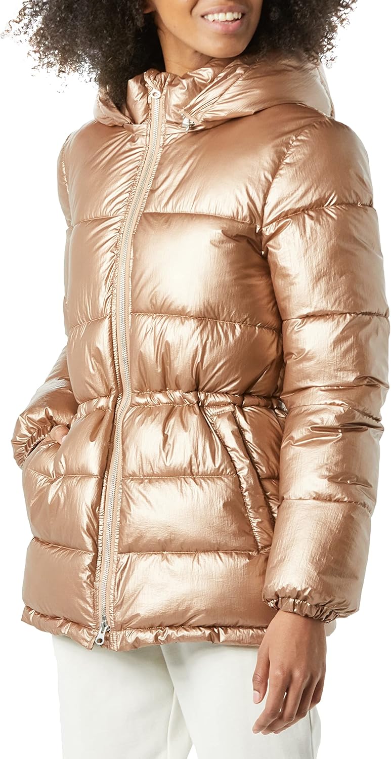 Heavyweight Quilted Hooded Puffer Winter Jacket for Women