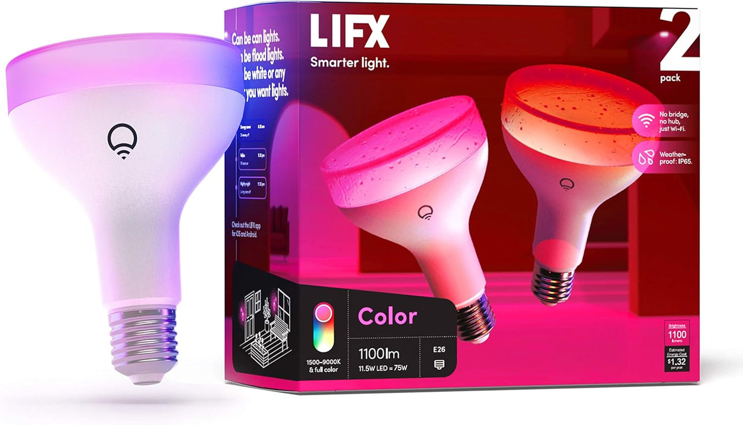 LIFX Color BR30 E26 Smart LED Bulb - Billions of Colors