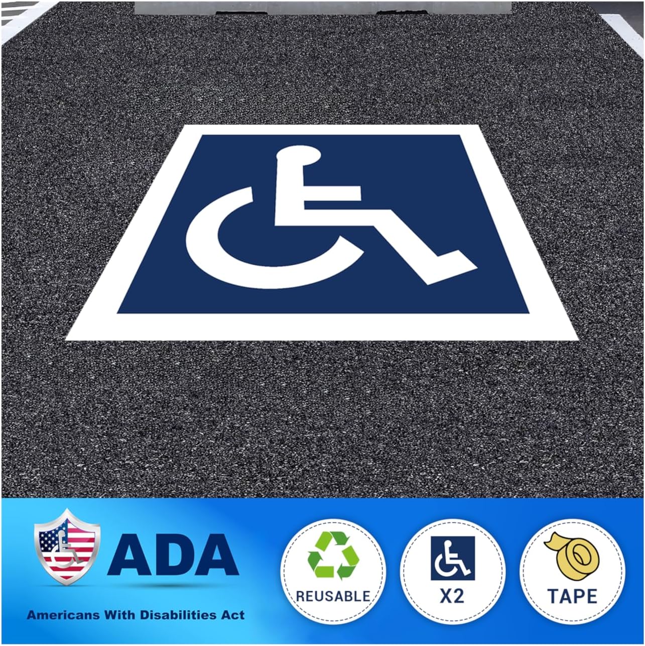 36in x 36in Handicap Parking Stencil for Easy Installation