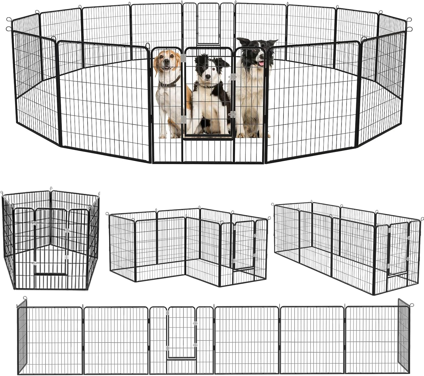 TAVATA Heavy Duty Metal Dog Playpen for Outdoor Use and More
