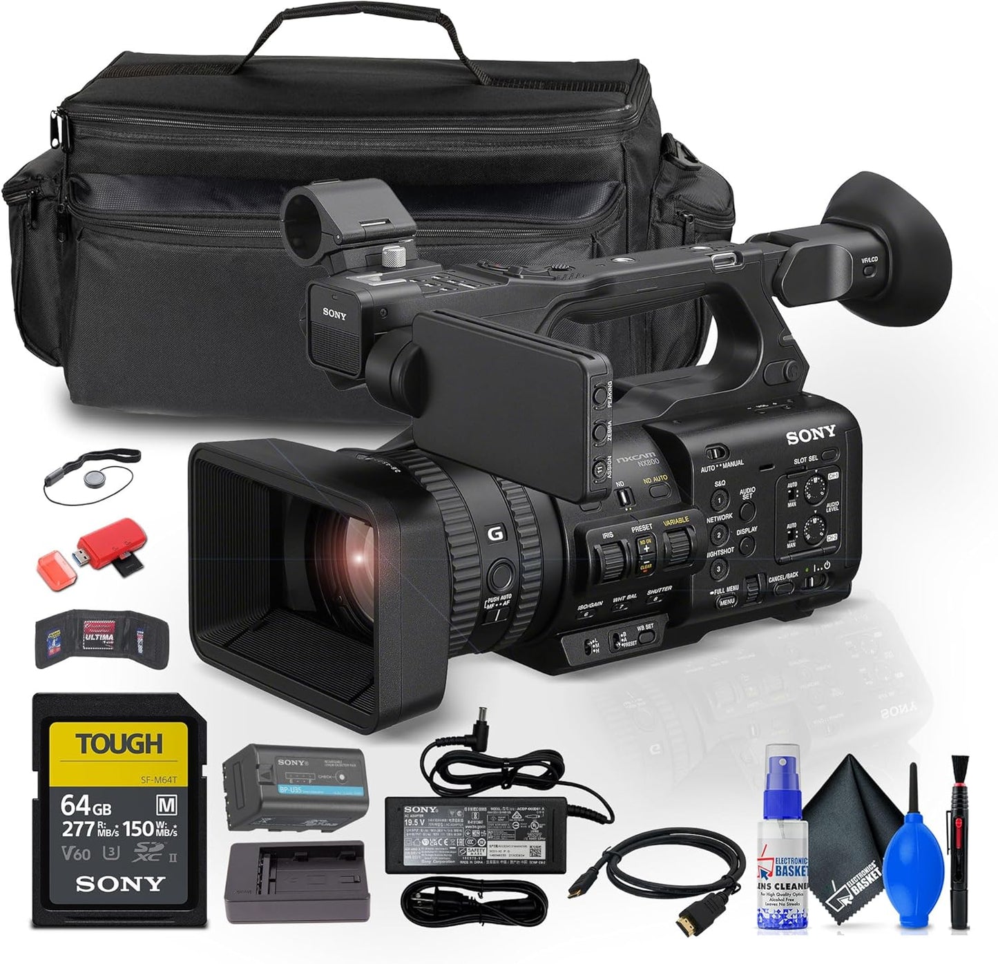Sony PXW-Z200 4K Camcorder with 64GB Memory Card Bundle