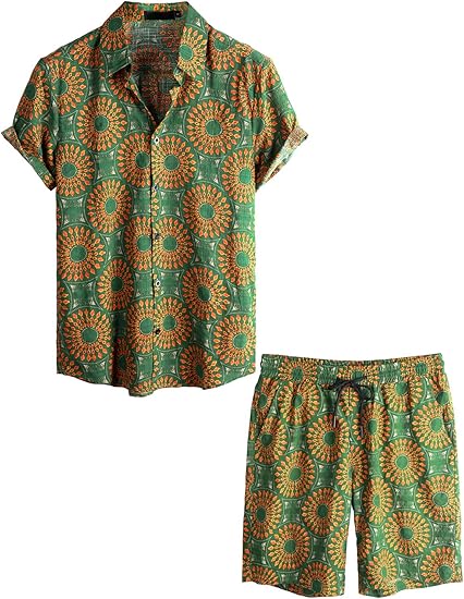 VATPAVE Mens Floral Hawaiian Shirts for Beach and Casual Wear