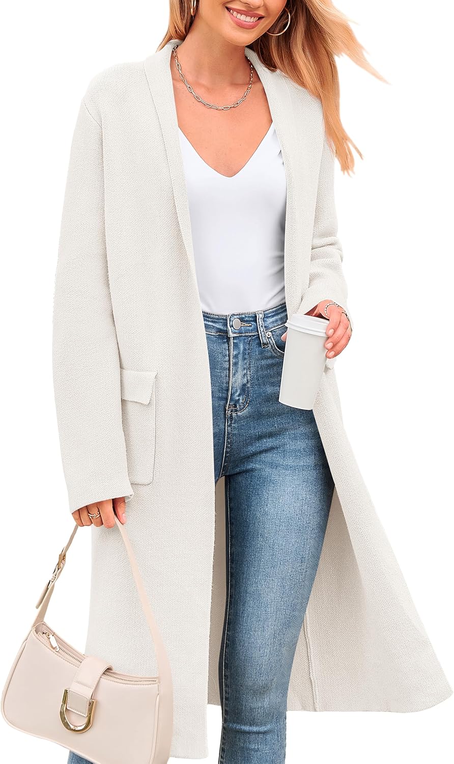 Trendy Open Front Long Cardigan Sweaters for Women 2025