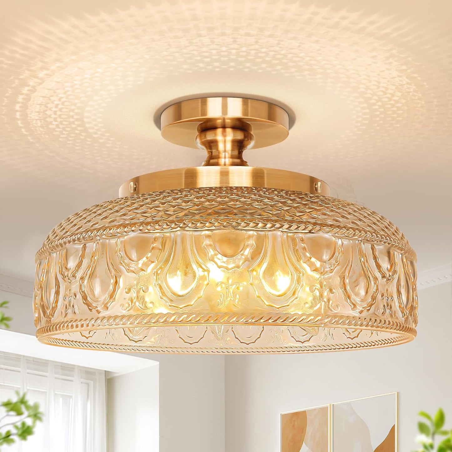 Lamomo Semi Flush Mount Ceiling Light for Modern Home Decor