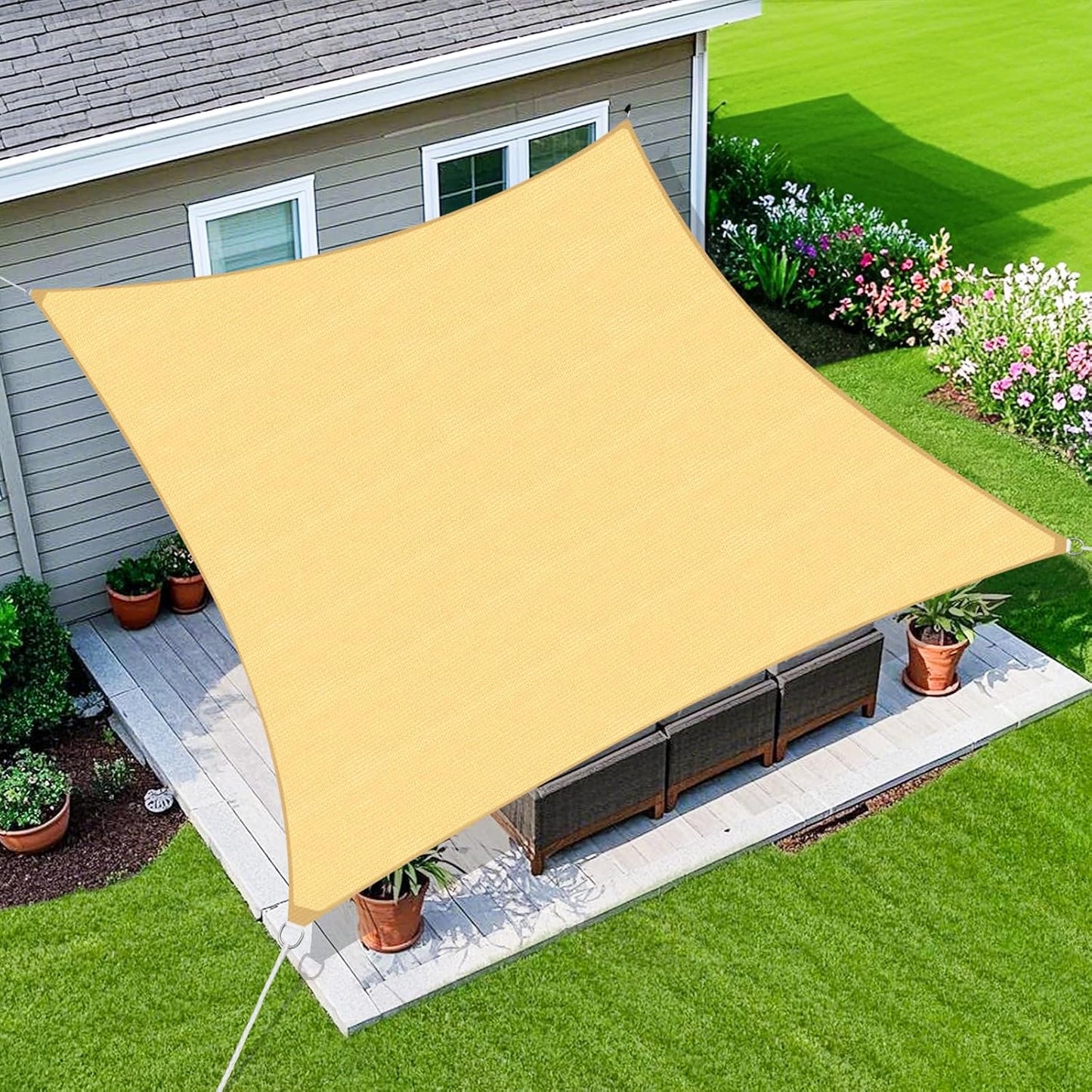 Amagenix Sun Shade Sail 16ftX20ft for Outdoor Spaces and Patios