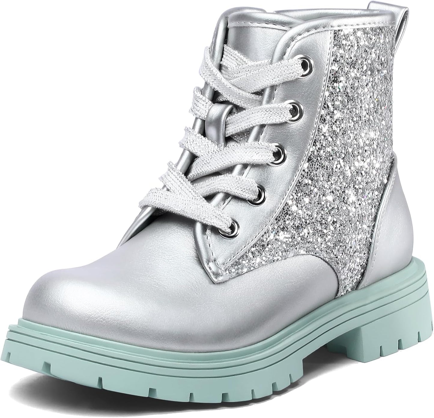 K KomForme Girls Glitter Ankle Boots for Stylish Kids