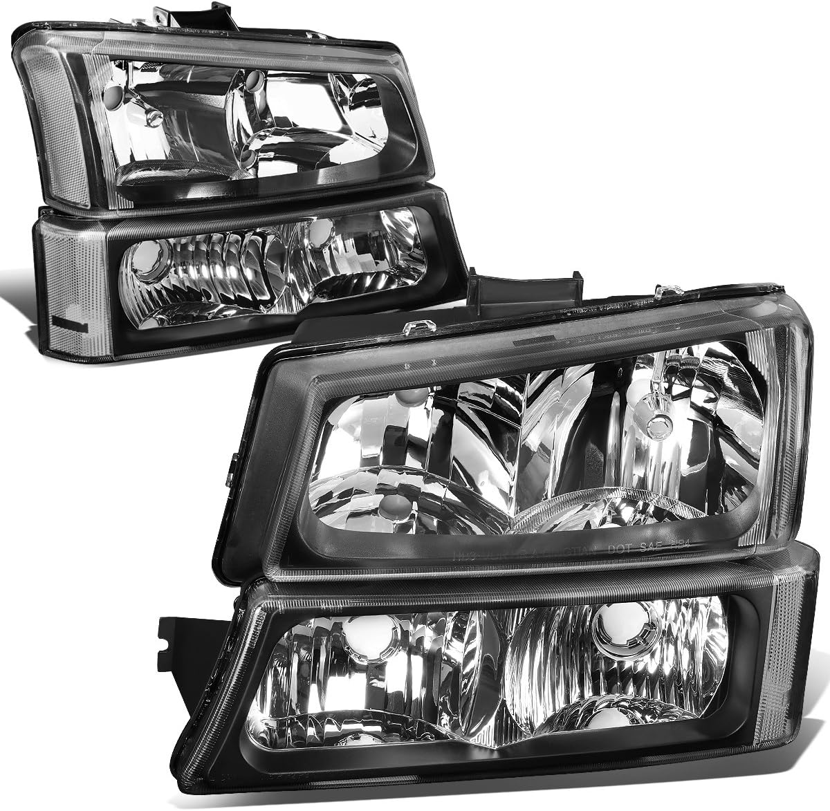 DNA MOTORING Headlight Assembly for 2003-2006 Chevy Silverado