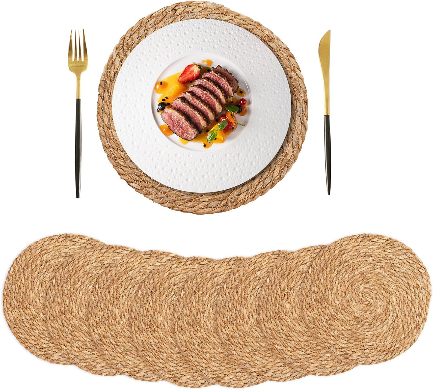 Set of 8 13 Boho Placemats for Rustic Dining