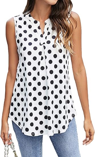 Newchoice Womens Tank Tops V Neck Sleeveless Casual Blouse