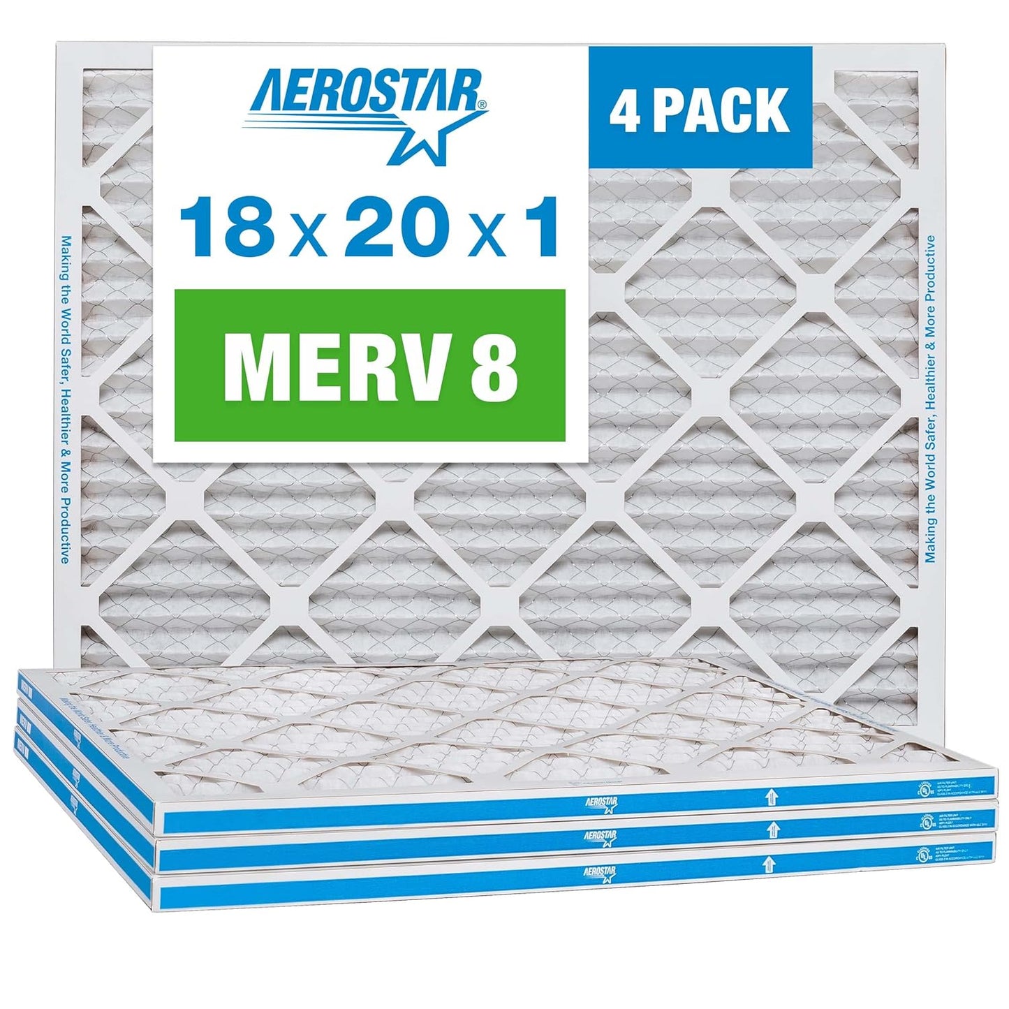 Aerostar 18x20x1 MERV 8 Filters for Cleaner Indoor Air Quality