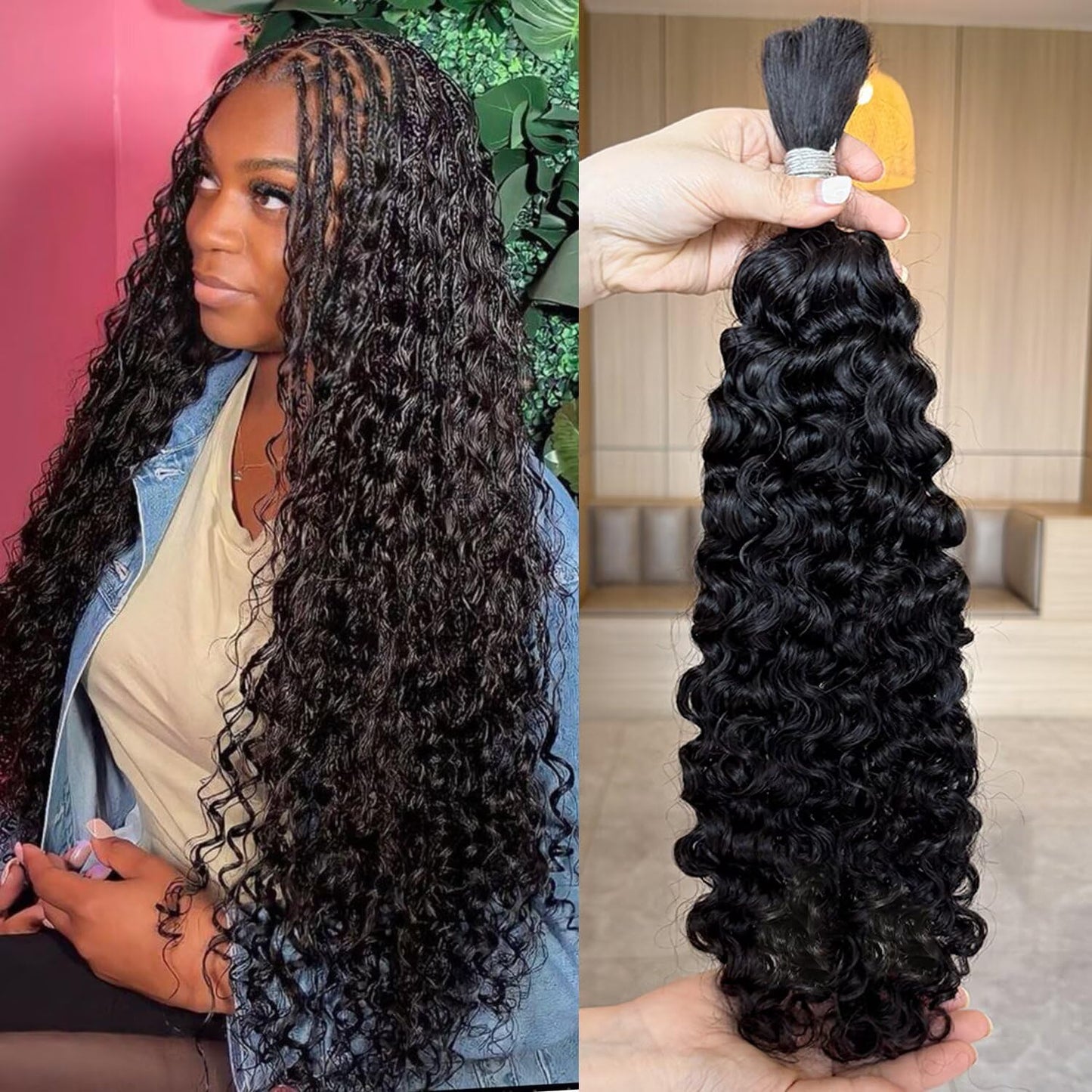 Lemoda Boho Human Braiding Hair for Stunning Knotless Braids