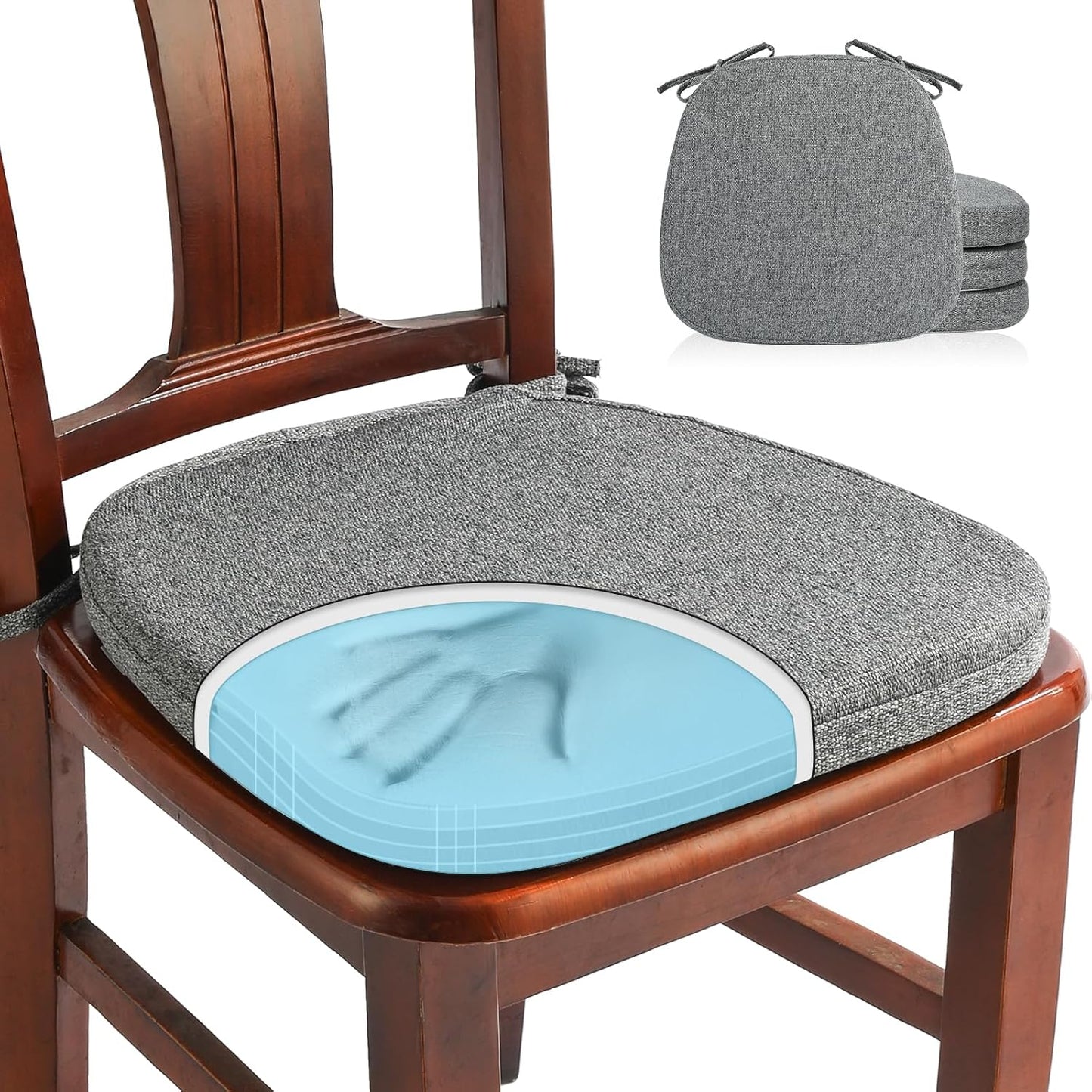 Comfortable Memory Foam Chair Cushions for Dining Chairs Set