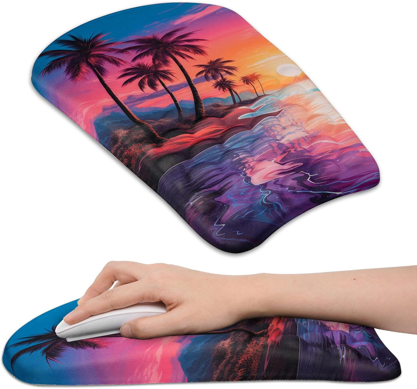 Memory Foam Ergonomic Wrist Rest Mouse Pad - Pain Relief & Comfort