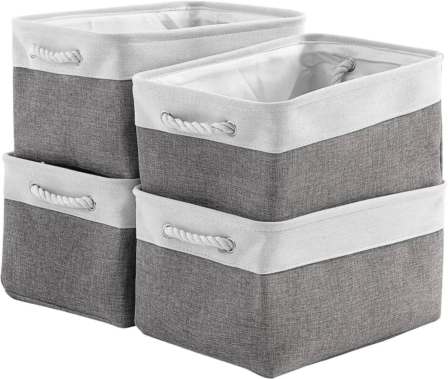 Sturdy Canvas Storage Bins Organizer for Clothes and More