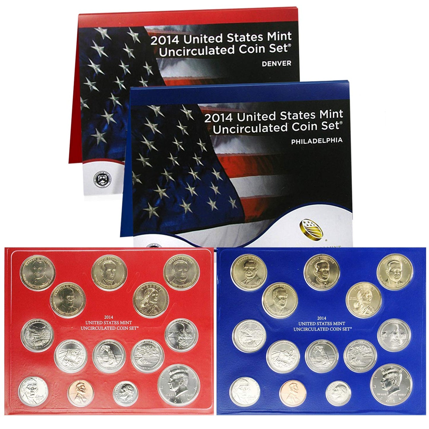United States Mint 2014 Set with Uncirculated Coins Collection