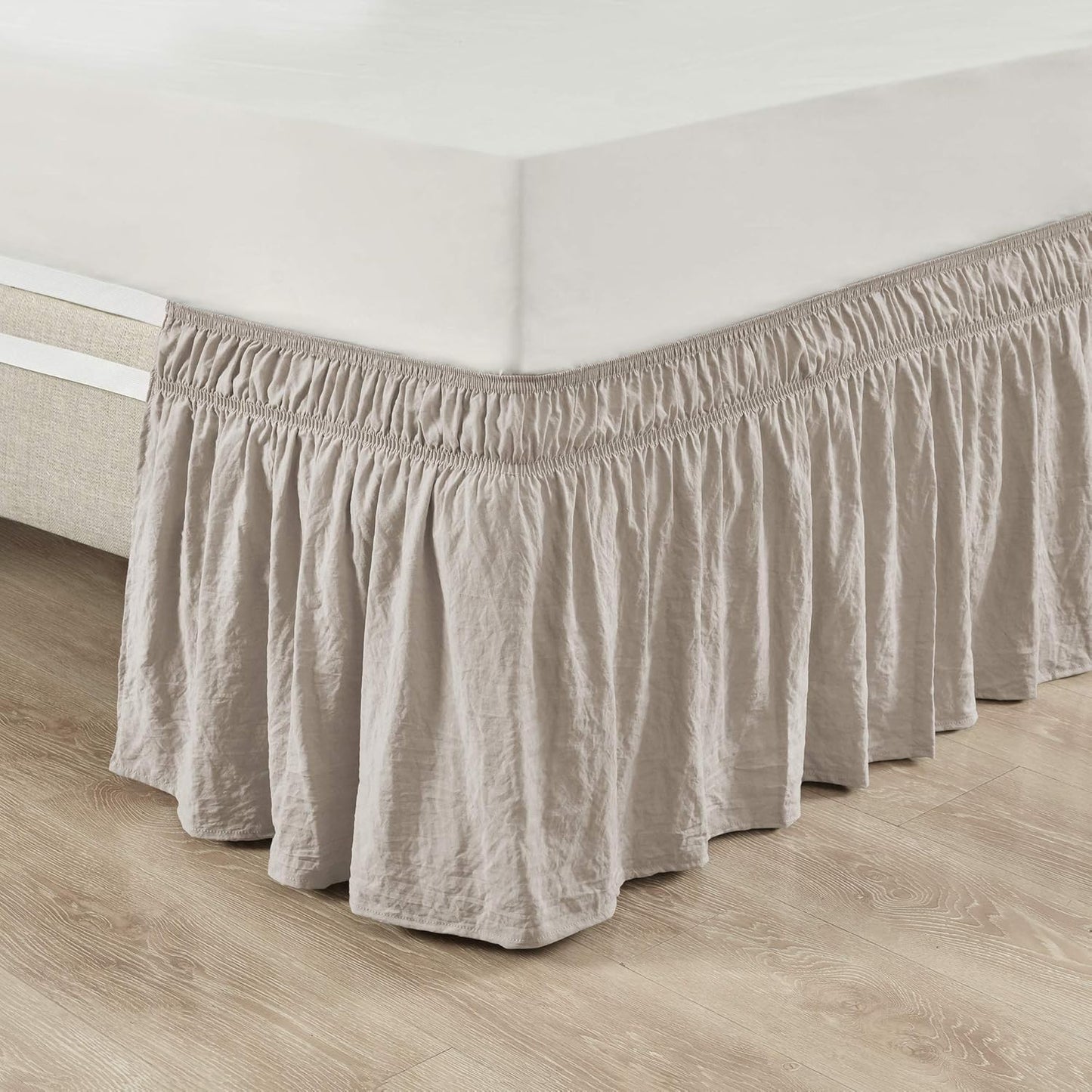 Lush Decor Ruched Ruffle Elastic Bedskirt for Stylish Bedrooms