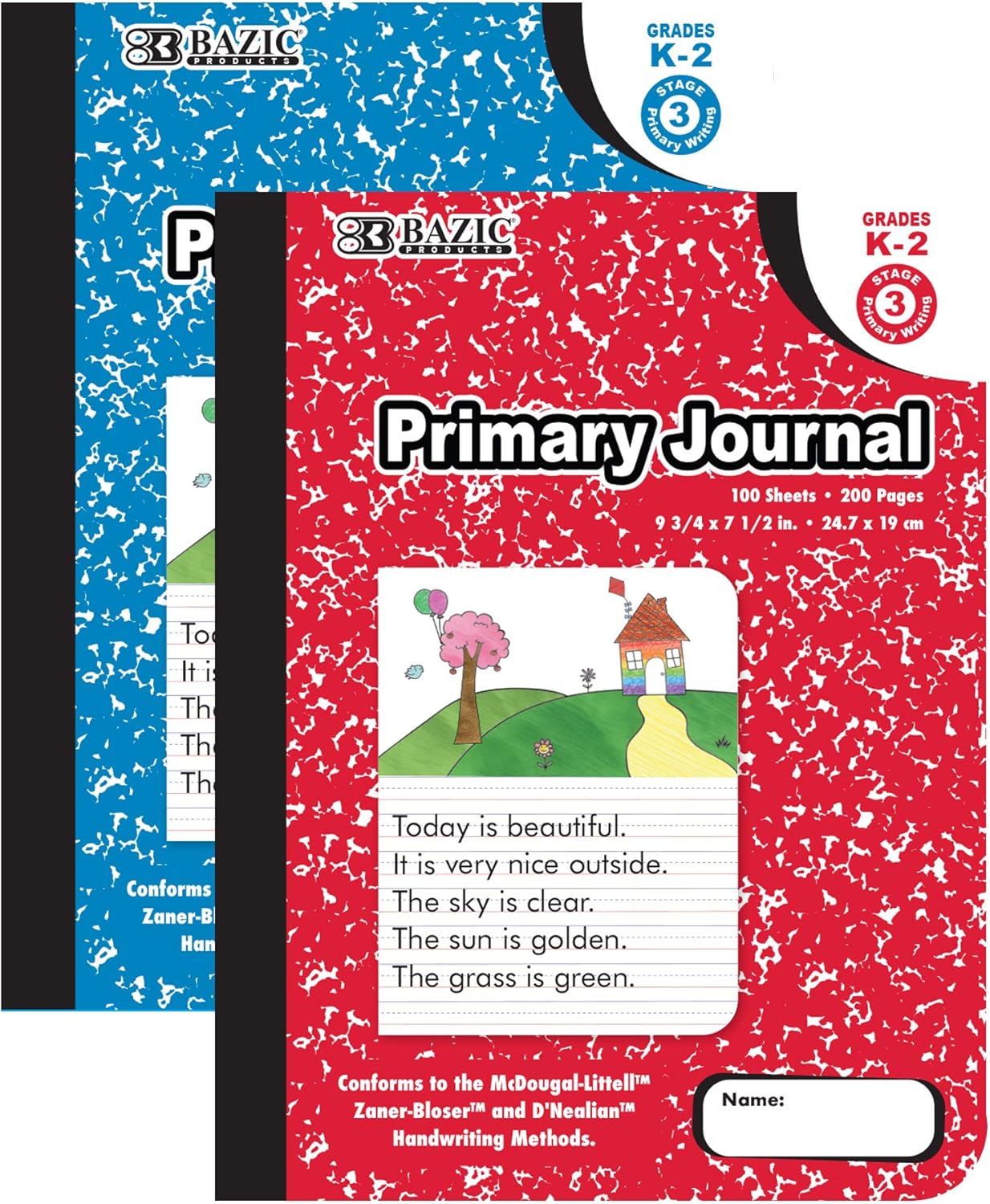 BAZIC Primary Journal Composition Book for Kids Writing & Drawing