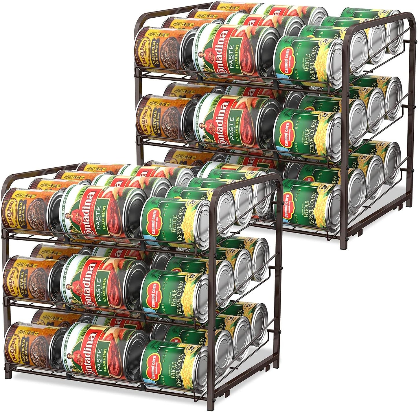 Can Organizer for Pantry Stackable 2 Pack - Efficient Storage