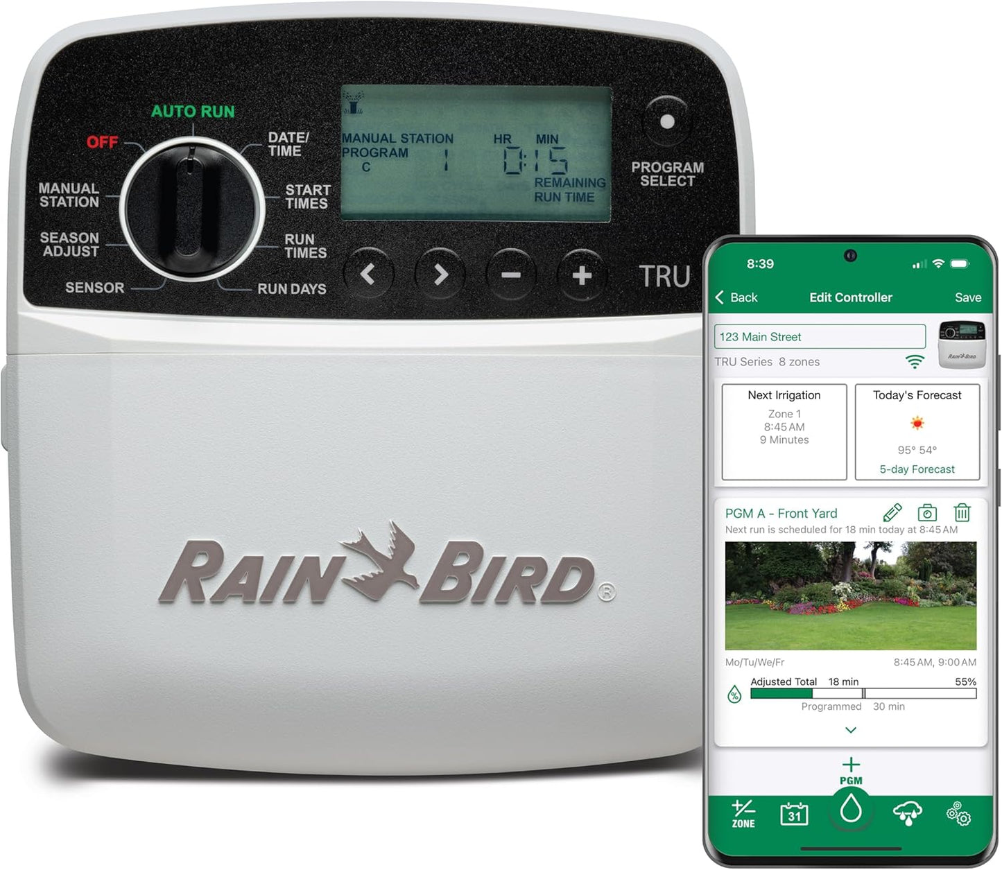 Rain Bird TRU8IW Timer and Smart WiFi Module for 8-Zone Control