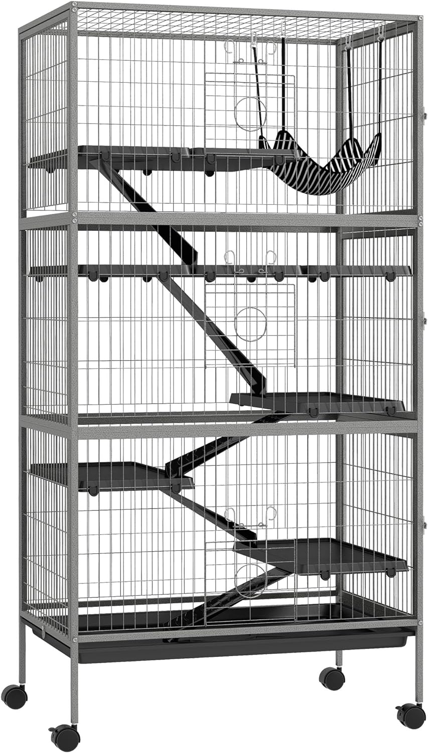 63in 6-Tier Small Animal Cage for Ferrets and Chinchillas