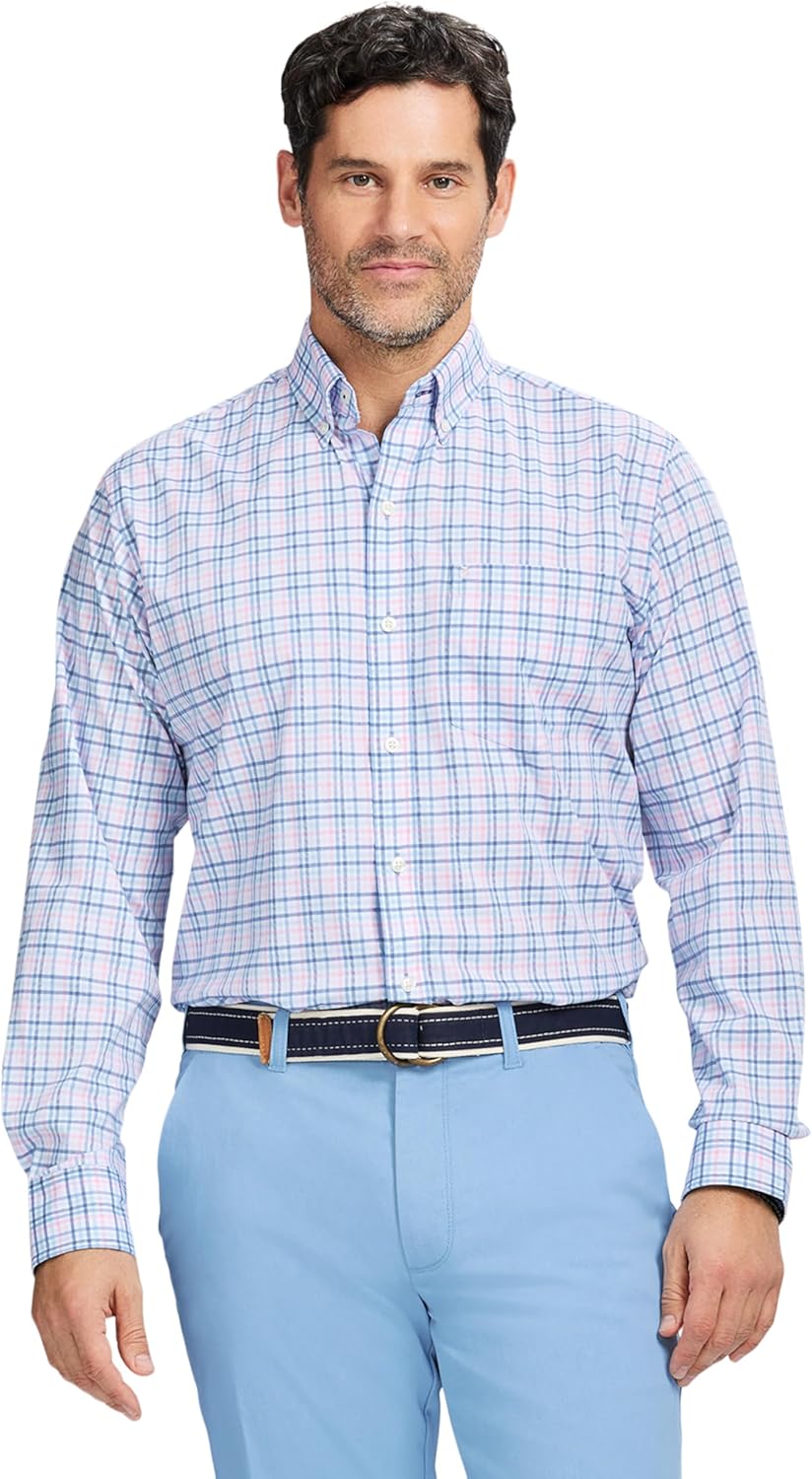 Izod Mens Performance Comfort Long Sleeve Plaid Shirt Review