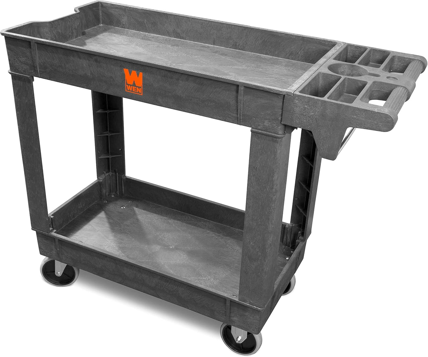 WEN 73009 Two-Shelf Utility Cart with 500-Pound Capacity