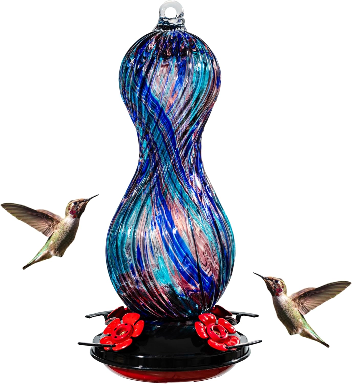 Hummingbird Feeder for Outdoors with 24 OZ Capacity and 4 Ports