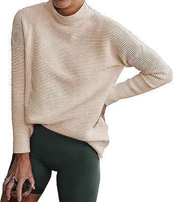 Cozy Long Sleeve Mock Neck Sweater for Women - Perfect Fall Style