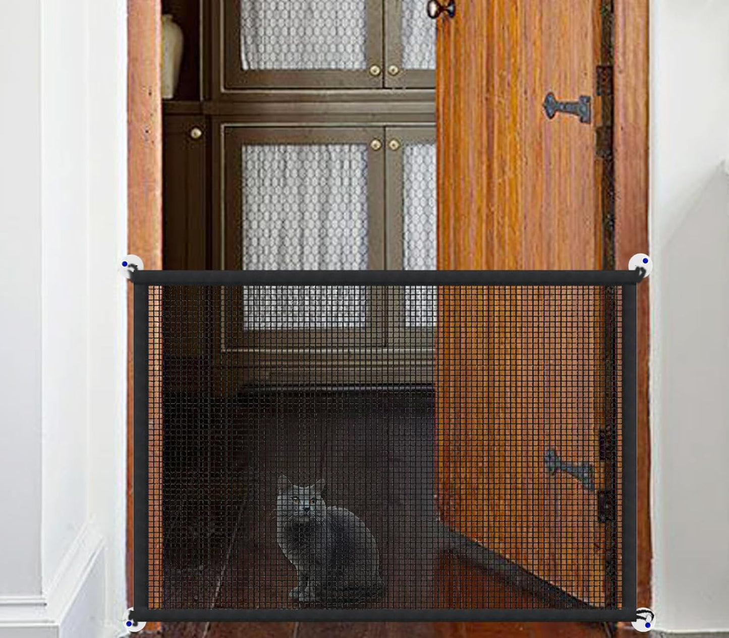 Portable Mesh Pet Gate - Secure Spaces Easily!