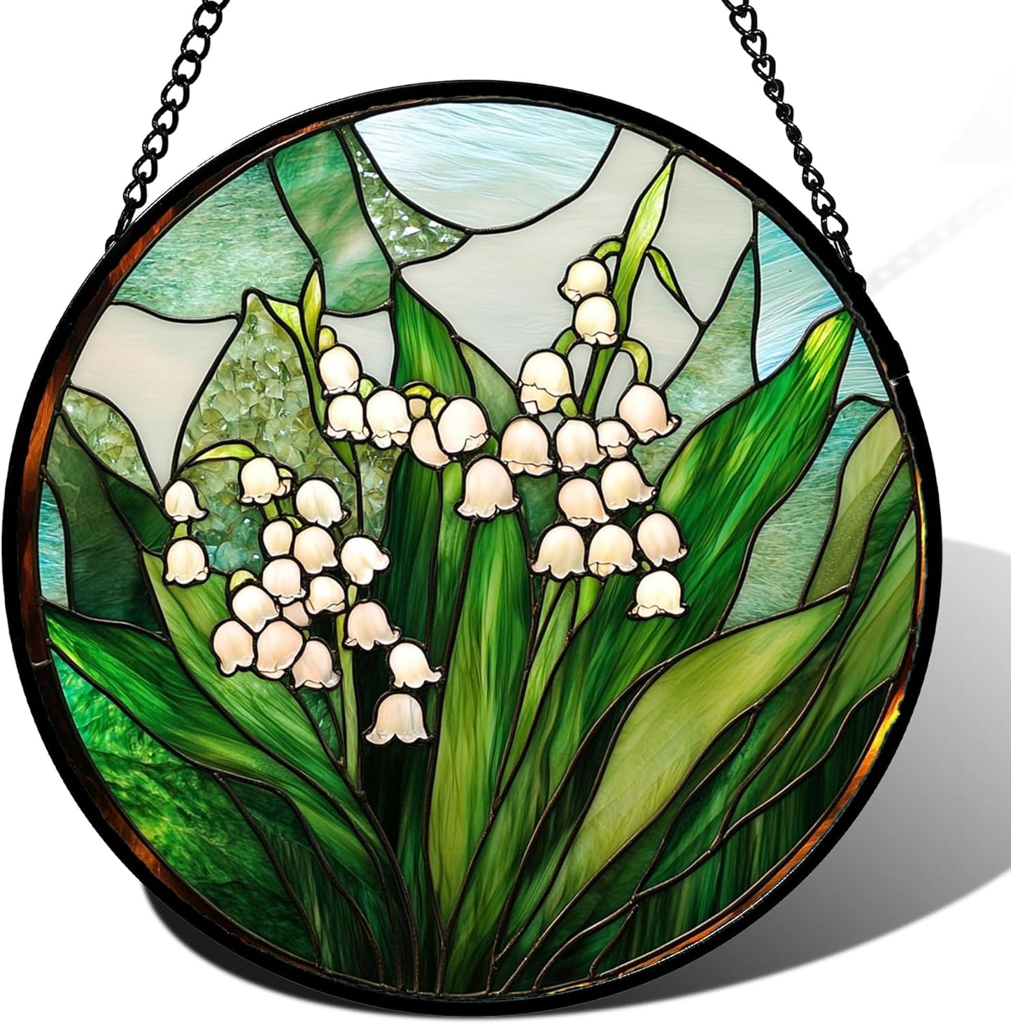 Vibrant Stained Glass Window Hanging for Home Decor Gifts