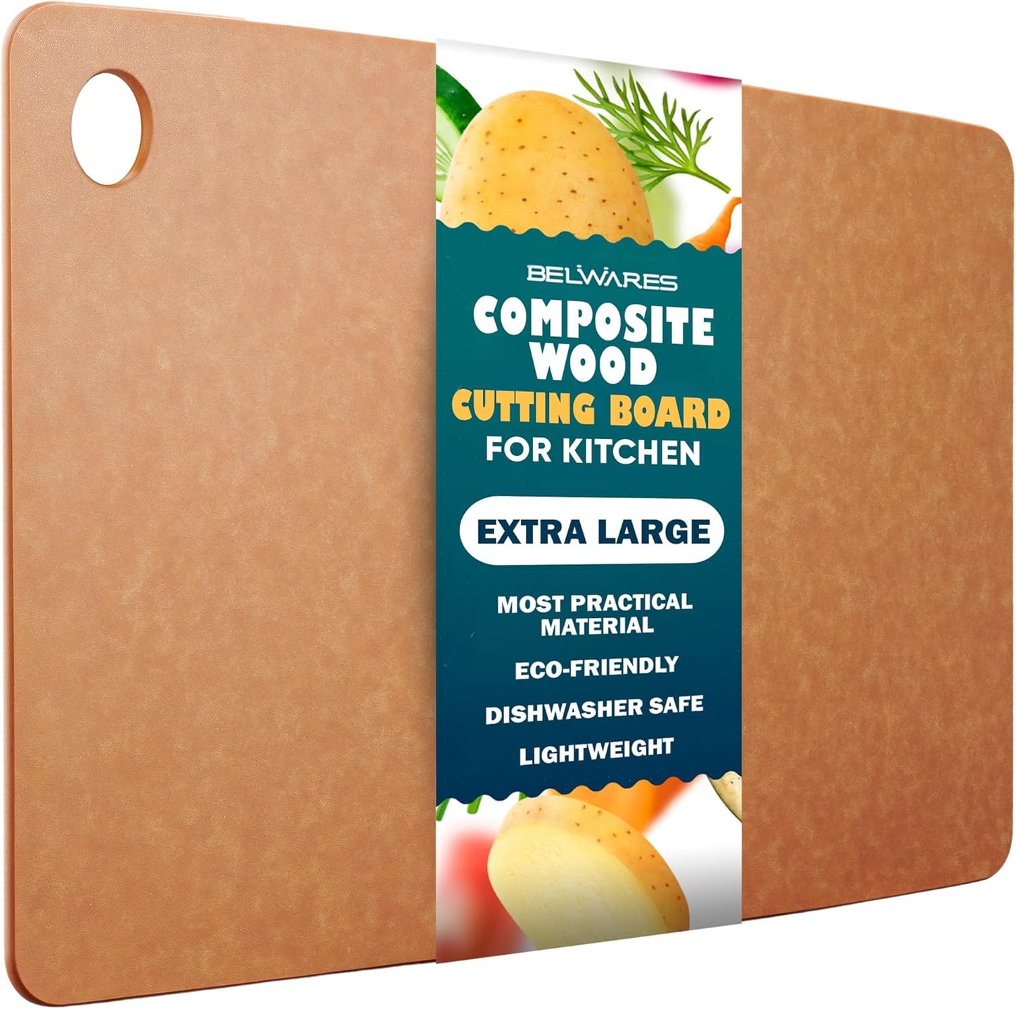 Eco-Friendly Dishwasher Safe Cutting Board - Large 18 x 12ft Board