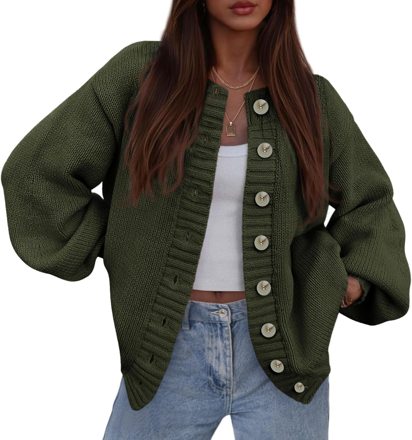 Trendy Chunky Knit Cardigan Sweaters for Women in 2025